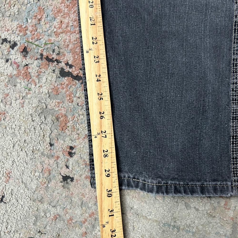 Lee Jeans Mens 34x30 Black Dungaree Carpenter Y2K Vintage Baggy Skater Workwear - Picture 6 of 10